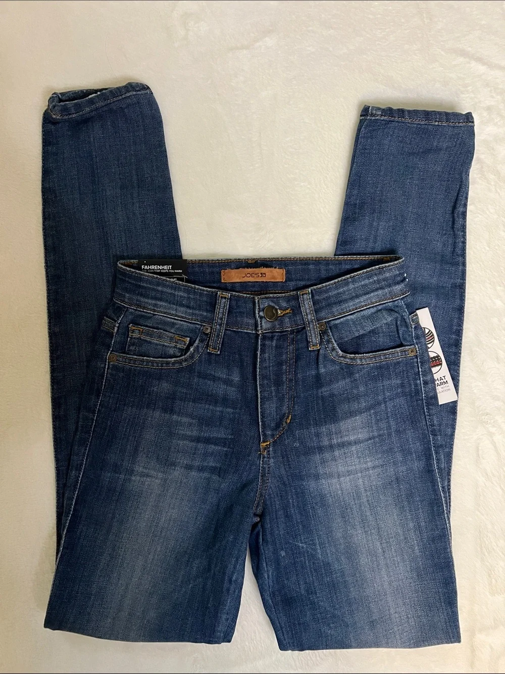Joe’s Jeans Fahrenheit High Rise Skinny Jeans Dark Blue Wash Size 24 NEW